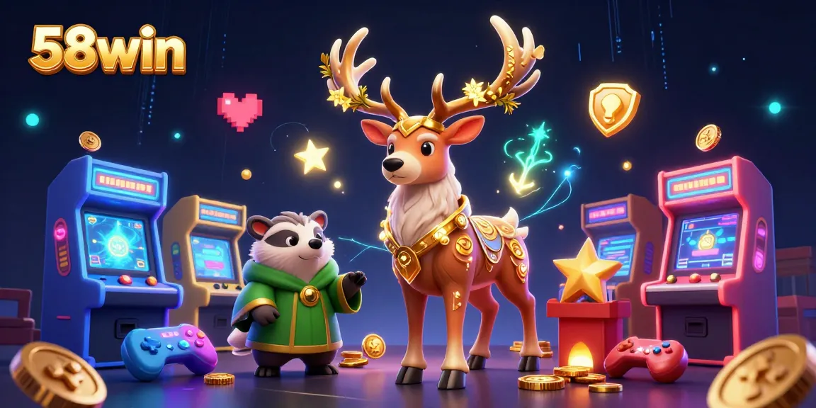 Engage in thrilling gaming adventures at 58win with mystical characters and electric casino vibes.