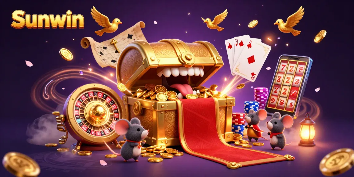Engage in thrilling Sunwin adventures with captivating treasures and vibrant casino elements.